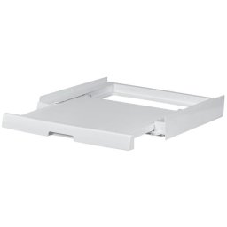 Kit suprapunere uscator si masina de spalat Haier HASTKU10, raft retractabil, adancime reglabila 47-62 cm, Alb