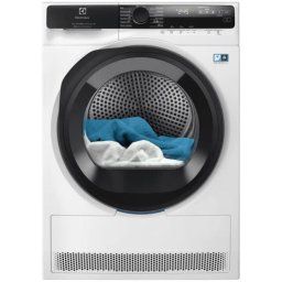 Uscatoare Ecoline EW8D595MCE, Pompa de caldura, 9 kg, 18 programe, Clasa C, Wi-Fi, Motor Inverter, Display LED, SteamCare, Sensicare, 3DSense, Usa reversibila, Iluminare interioara tambur, Alb