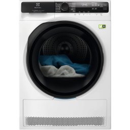 Uscatoare Ecoline EW9D587KCE, Pompa de caldura, 8 kg, Clasa A, Motor Inverter, Wi-Fi, Display LED, 3DSense, SmartSelect, Alb