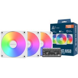 GF120R V2, ARGB LED, 120 mm, White, 3 bucati