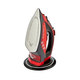 Fier de calcat EasyCharge, Cordless, 2400W, 30g/min, 1300 g debit abur continuu, capacitate rezervor 350 ml, functionare fara cablu, Rosu/Negru