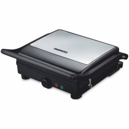 Gratar electric DG2000X , putere 2000W, capac si maner din inox, placi neaderente, Negru