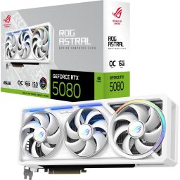 Placa video ASUS nVidia GeForce RTX 5080 ROG ASTRAL WHITE OC 16GB ROG-ASTRAL-RTX5080-O16G-WHITE, GDDR7, 256 bit