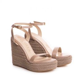 Platforme Fiorella, piele naturala nude sidef