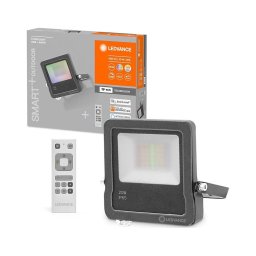 Ledvance - Proiector LED RGBW pentru exterior, 20 W, 230 V, 3000 K, IP65, Wi‑Fi, cu telecomandă