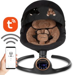 Leagan electric bebelusi kidwell reve 2 in 1, bluetooth, telecomanda aplicatie tuya, 5 viteze, 0+ luni