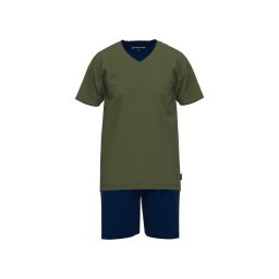 TOM TAILOR Pijama scurtă albastru închis / kaki
