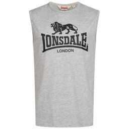 LONSDALE Tricou 'Clopton' gri amestecat / negru