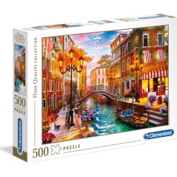 Puzzle 500 elementów High Quality - Zachód słońca nad Wenecją