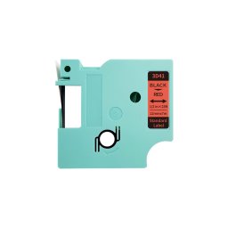 Etichete compatibile DYMO LabelManager D1 12 mm negru pe rosu pentru avertizari, prioritizare si identificare vizuala, compatibile si cu imprimanta AIMO D1600 3D41