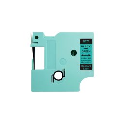 Etichete compatibile DYMO LabelManager D1 12 mm negru pe verde pentru logistica, depozitare si organizare arhiva, compatibile si cu imprimanta AIMO D1600 3D71