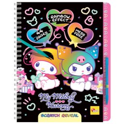 Carticica de razuit My Melody & Kuromi, 44 pagini, cu stilou inclus