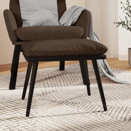 Taburet, maro, 45x29,5x35 cm, textil & piele ecologica GartenMobel Dekor