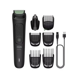 Aparat de tuns barba si parul de pe cap Philips All-in-One MG3930/15 7-in-1 Lame Otel Inoxidabil 10 Setari Lungime Acumulator Negru
