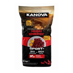 Hrana uscata pentru caini, Kanova High Energy Adult, cu vita, 10 kg