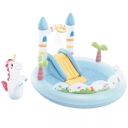 Castel unicorn, piscină gonflabilă și loc de joacă acvatic