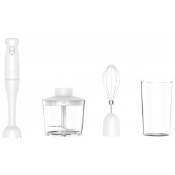 Set blender manual, tocator si mixer 3in1 Oliver Voltz OV51112PC, 250 W, 0,7 l, Alb