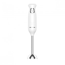Blender manual Oliver Voltz OV51112PS, 400 W, 1 viteza, Accesoriu din otel inoxidabil, Alb