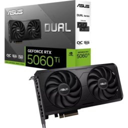 Placa video ASUS nVidia GeForce RTX 5060 Ti DUAL EVO OC 16GB DUAL-RTX5060TI-O16G-EVO, GDDR7, 128 bit