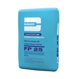 GLET DE CIMENT ALB PENTRU FINISAJ INTERIOR, DURAZIV FP 25, 5KG
