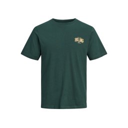 Jack & Jones Tricou barbati la baza gatului, din bumbac, Regular Fit, JJAERO, Verde inchis (SELECTATI MARIMEA: 2XL)