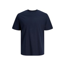 Jack & Jones Plus Tricou simplu, barbati big sizes, din bumbac organic, Relaxed Fit, Bleumarin inchis (SELECTATI MARIMEA: 4XL)
