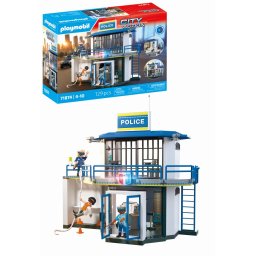 Playmobil - jucarie de rol statie de politie cu sala de interogatoriu
