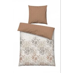 Set husa pilota + fata de perna, satin bumbac 100%, 135x200 cm + 80x80 cm, gri/bej/alb - Verificat A · Re-Bloom