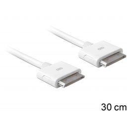 Cablu iPhone 30 pini T-T 30cm, Delock 83252*