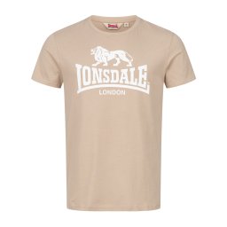 LONSDALE Tricou 'St. Erney' nisipiu / alb