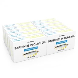 GymBeam Sardine în ulei de măsline 10 x 125 g