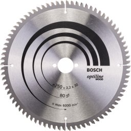 Pânză de ferăstrău circular pentru lemn, 250 x 30 x 80T