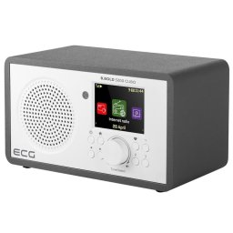 Internet radio B.BOLD 3200 Cubo, FM, Bluetooth, Li-Ion 3,7V/2000 mAh, 3W RSM, telecomanda, carcasa din lemn Gri