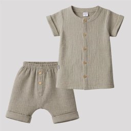 Baby Muslin Shirt with Shorts New Baby linen