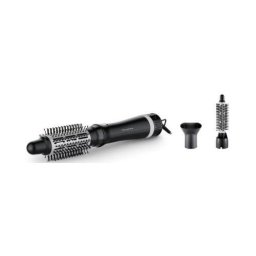 Perie cu aer cald Express Style 3 accesorii cablu rotativ 360° 3 setari de temperatura cu aer cald si rece 3 trepte de viteza varf rece Negru/Argintiu