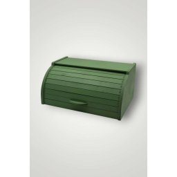 Cutie de paine, din lemn de albasia, 38x18x26cm, verde / EXT9072-2