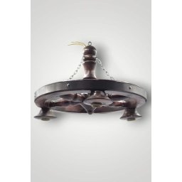 Lustra din lemn cu 3 becuri, diametru 50cm, maro Z-TOOLS / EXT9070