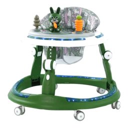 Premergator cu 6 roti silentioase, 6luni+, cu sunet si lumini, pliabil, verde Z-TOOLS / ZTS9112