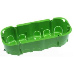 Doză ovală 6 posturi, pentru gips-carton, Gewiss, verde / GW24406PM