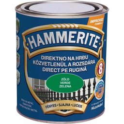 Vopsea email efect lovitura de ciocan 0.75 L, Hammerite, verde inchis / 5093401