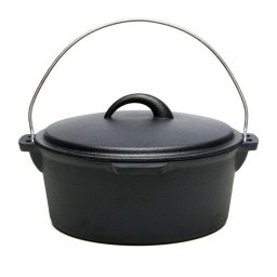 Ceaun din fonta pura cu capac, 25x10cm, capacitate 3.5L, HEINNER / DCN65350