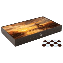 Joc de table din piele ecologica, model TURN EIFFE, Z-TOOLS / ZTS5512-6