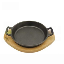 Tigaie din fonta pura plus suport din lemn, diametru 20cm HEINNER / DCN63551