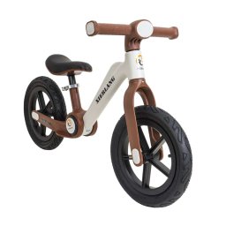 Bicicleta fara pedale, pliabila, pentru copii XIERLANG, roti de cauciuc si scaun reglabil, +3ani, alb si maro Z-TOOLS / ZTS8449