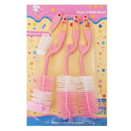 Set 4 perii pentru curatarea biberoanelor si a tetinelor, roz Z-TOOLS / ZTS 9099