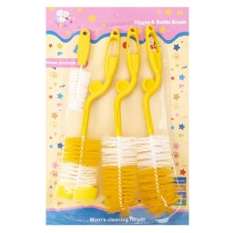 Set 4 perii pentru curatarea biberoanelor si a tetinelor, galben Z-TOOLS / ZTS 9098