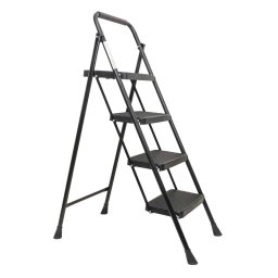 Scara metalica cu 4 trepte late, pliabila negru Z-TOOLS / ZTS 8088