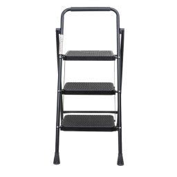 Scara metalica cu 3 trepte late, pliabila negru Z-TOOLS / ZTS 8087