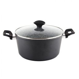 Oala cu capac sticla, cu diametru de 24 cm, inaltime de 12cm ZILAN / ZLN 3321