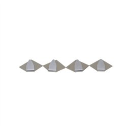 Set 4 cuiere din inox cu adeziv super rezisten Z-TOOLS / DSY 1037